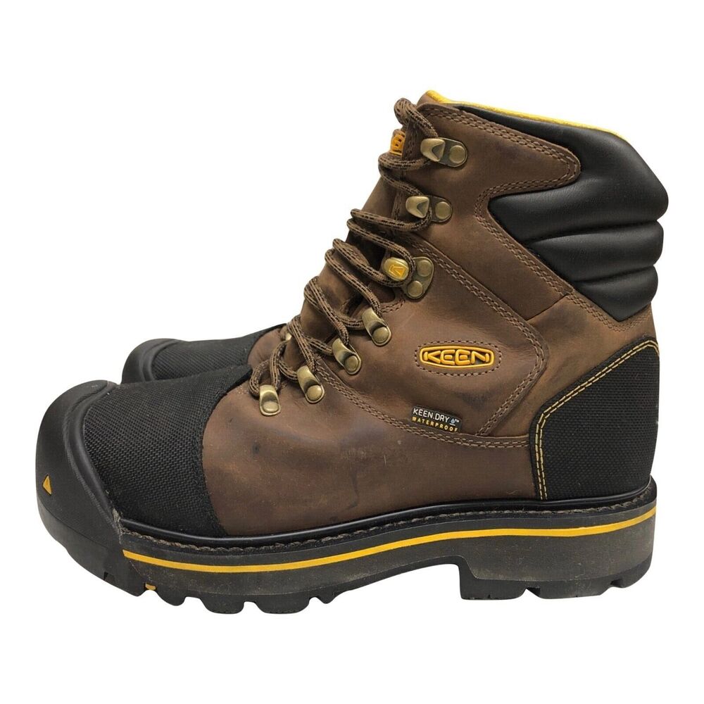Keen ASTM F2413-11 MEN SZ US 9 EE  Waterproof Leather Hiking Steel toes boots